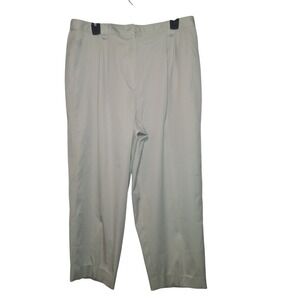 Talbots Womens Size 16 Beige Pleated High Rise Dress Pants Stone Trousers